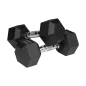 Hantle żeliwne gumowane HEX 2x9 kg REBEL ACTIVE Hantle żeliwne gumowane HEX 2x9 kg REBEL ACTIVE