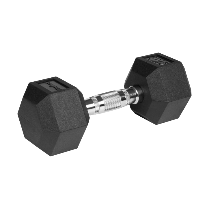 Hantle żeliwne gumowane HEX 2x9kg , REBEL ACTIVE Hantle żeliwne gumowane HEX 2x9kg , REBEL ACTIVE