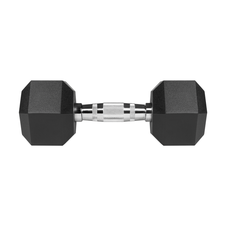 Hantle żeliwne gumowane HEX 2x9kg , REBEL ACTIVE Hantle żeliwne gumowane HEX 2x9kg , REBEL ACTIVE