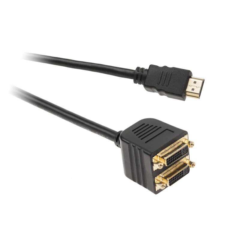 HDMI wtyk na 2 x DVI 24+5 gniazdo HDMI wtyk na 2 x DVI 24+5 gniazdo
