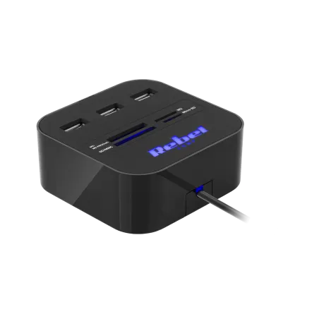 HUB USB 2.0 3 portowy z czytnikiem kart pamięci