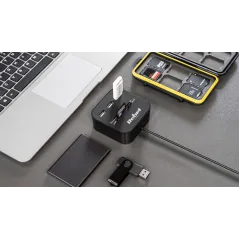 HUB USB 2.0 3 portowy z czytnikiem kart pamięci