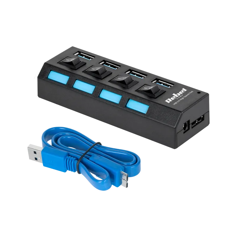 HUB USB 3.0 4 portowy Rebel