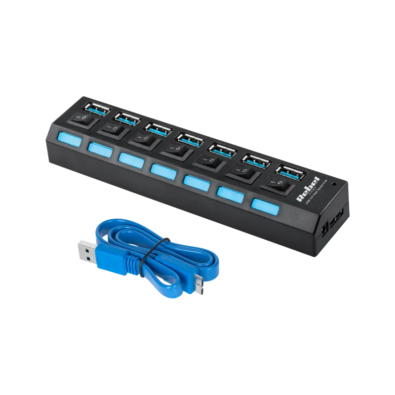HUB USB 3.0 7 portowy Rebel HUB USB 3.0 7 portowy Rebel