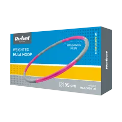 Hula Hop odchudzające koło 95cm, różowe, REBEL ACTIVE