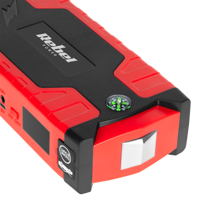 Jump starter - power bank z przewodami rozruchowymi i kompresorem Jump starter - power bank z przewodami rozruchowymi i kompresorem
