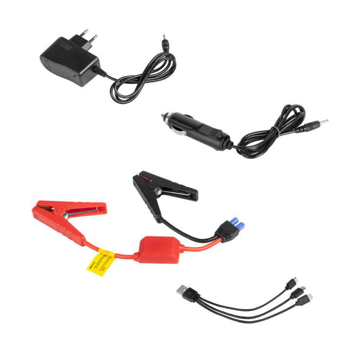 Jump starter - power bank z przewodami rozruchowymi i kompresorem Jump starter - power bank z przewodami rozruchowymi i kompresorem