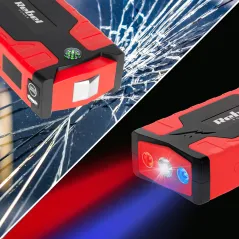 Jump starter - power bank z przewodami rozruchowymi i kompresorem