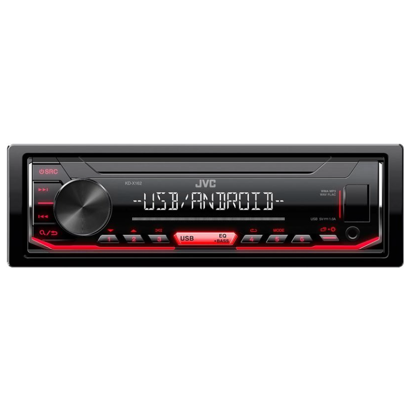JVC KDX-162 Radio samochodowe USB RED
