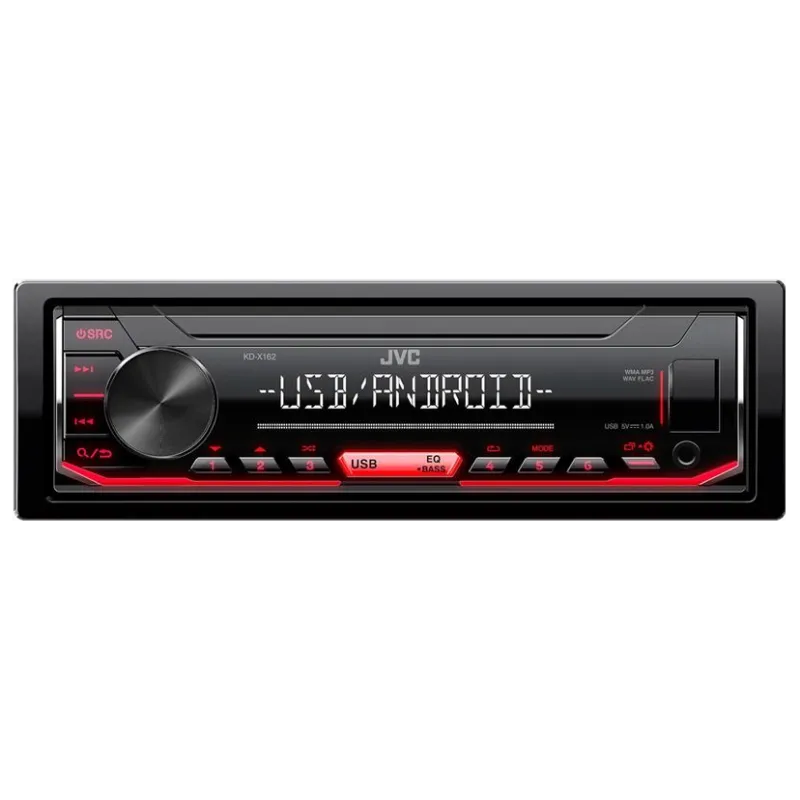 JVC KDX-162 Radio samochodowe USB RED