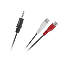 Kabel Jack 3.5 wtyk-2 gniazda RCA 25cm