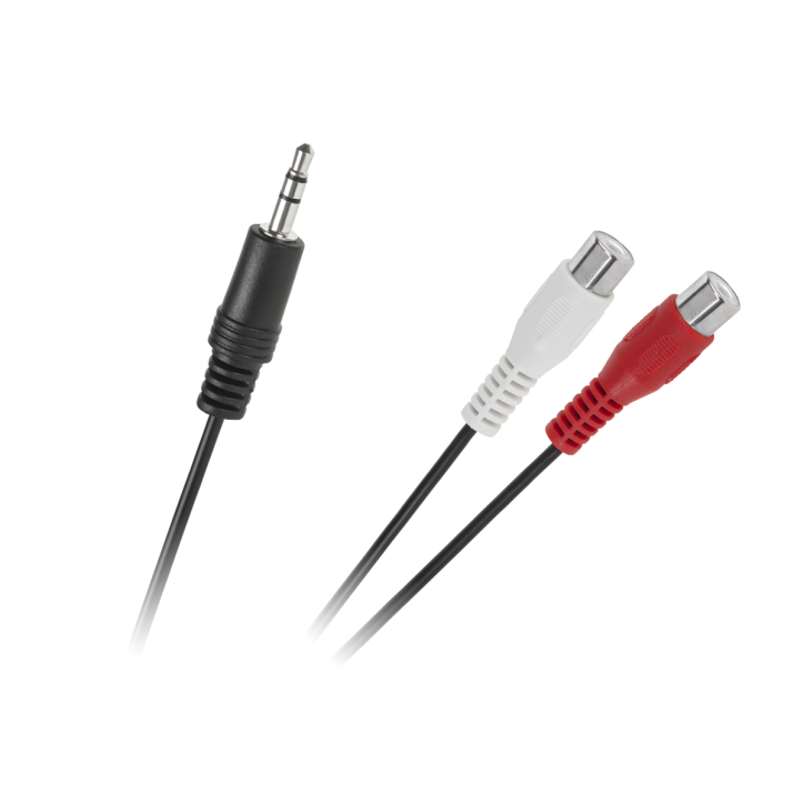 Kabel Jack 3.5 wtyk-2 gniazda RCA 25cm Kabel Jack 3.5 wtyk-2 gniazda RCA 25cm