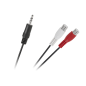 Kabel Jack 3.5 wtyk-2 gniazda RCA 25cm