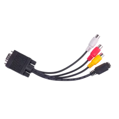 Kabel wt. VGA / gn.S-VIDEO+ 3x gn. RCA