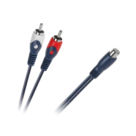 Kabel 1 x RCA gniazdo - 2 wtyki RCA 0.2m