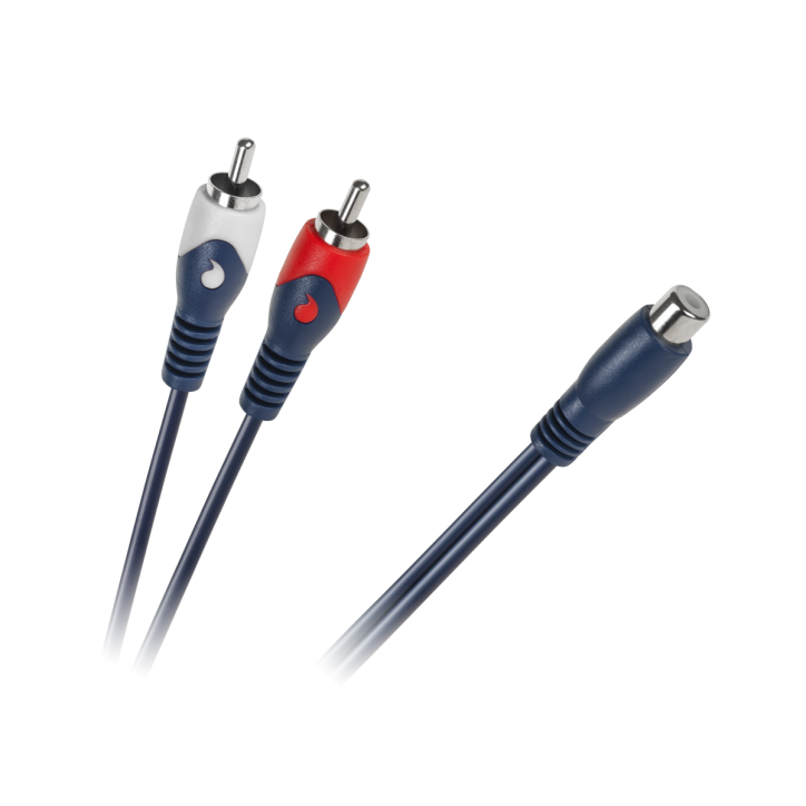 Kabel 1 x RCA gniazdo - 2 wtyki RCA 0.2m Kabel 1 x RCA gniazdo - 2 wtyki RCA 0.2m