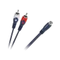 Kabel 1 x RCA gniazdo - 2 wtyki RCA 0.2m Kabel 1 x RCA gniazdo - 2 wtyki RCA 0.2m