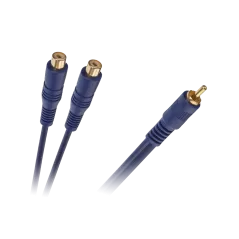Kabel 1 x RCA wtyk - 2 gniazda RCA 0.2m