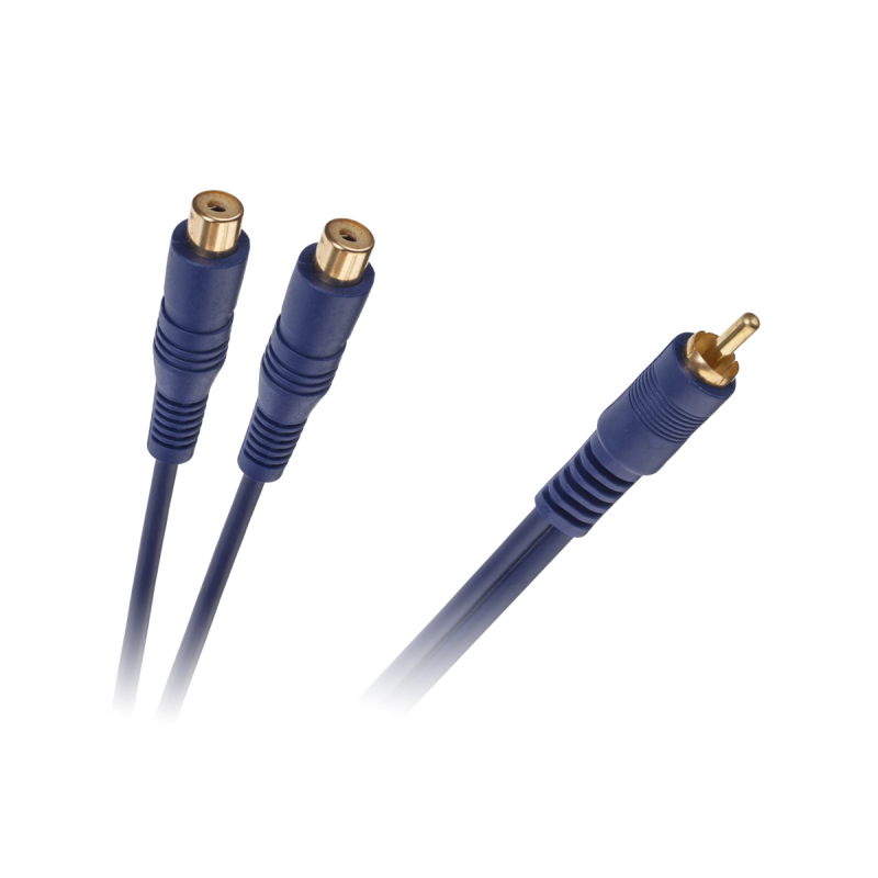 Kabel 1 x RCA wtyk - 2 gniazda RCA 0.2m