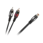 Kabel 1RCA gniazdo - 2 wtyki RCA 25cm Kabel 1RCA gniazdo - 2 wtyki RCA 25cm