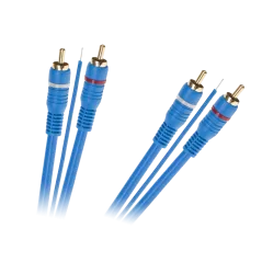 Kabel 2 x RCA - 2 x RCA + żyła 5m