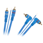 Kabel 2 x RCA - 2 x RCA + żyła 5m kątowo - prosty
