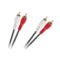 Kabel 2 x RCA - 2 x RCA 3m czarny 4mm Kabel 2 x RCA - 2 x RCA 3m czarny 4mm