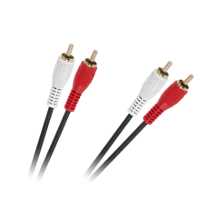 Kabel 2 x RCA - 2 x RCA 5m czarny 4mm