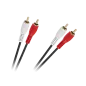 Kabel 2 x RCA - 2 x RCA 5m czarny 4mm