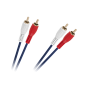 Kabel 2 x RCA - 2 x RCA 5m niebieski 4mm Kabel 2 x RCA - 2 x RCA 5m niebieski 4mm