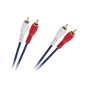 Kabel 2 x RCA - 2 x RCA 5m niebieski 4mm Kabel 2 x RCA - 2 x RCA 5m niebieski 4mm