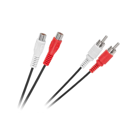 Kabel 2 x RCA wtyk - 2 x RCA gniazdo 1,5m