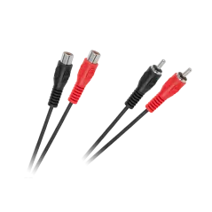 Kabel 2 x RCA wtyk - 2 x RCA gniazdo 3m