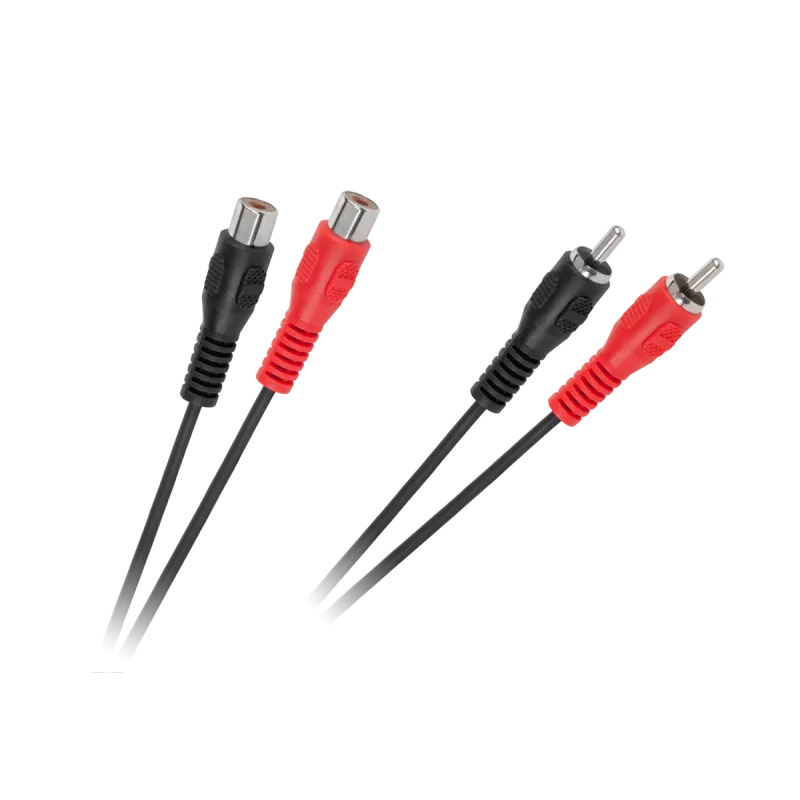 Kabel 2 x RCA wtyk - 2 x RCA gniazdo 3m