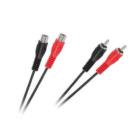 Kabel 2 x RCA wtyk - 2 x RCA gniazdo 3m