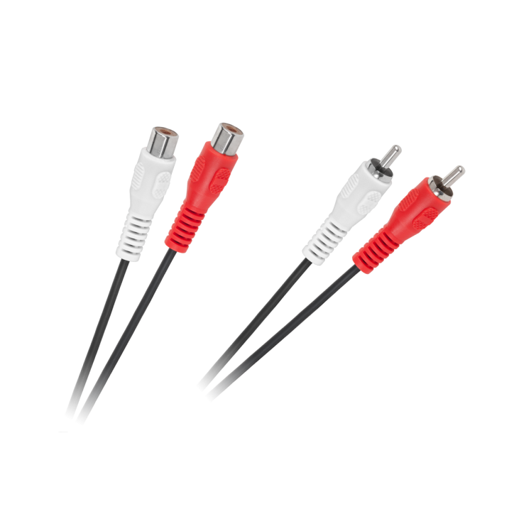 Kabel 2 x RCA wtyk - 2 x RCA gniazdo 5m Kabel 2 x RCA wtyk - 2 x RCA gniazdo 5m