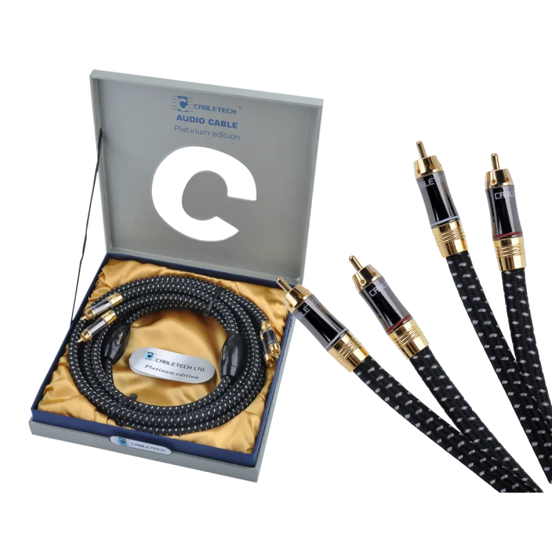 Kabel 2RCA-2RCA 1,8m audio Cabletech Platinum Edition