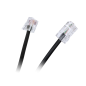 Kabel 8P4C - 6P4C, 3m, czarny