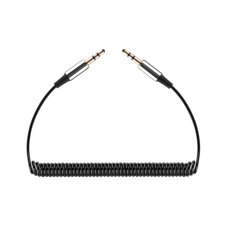 Kabel audio Jack 3.5 wtyk - wtyk REBEL spirala 100 cm Kabel audio Jack 3.5 wtyk - wtyk REBEL spirala 100 cm