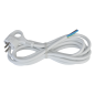 Kabel elektryczny biały 1.5m 3x1.5mm zakończony wtyczką kątową z uziemieniem Kabel elektryczny biały 1.5m 3x1.5mm zakończony wtyczką kątową z uziemieniem