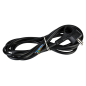 Kabel elektryczny czarny 1.5m 3x1.5mm zakończony wtyczką kątową z uziemieniem Kabel elektryczny czarny 1.5m 3x1.5mm zakończony wtyczką kątową z uziemieniem