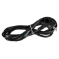 Kabel elektryczny czarny 3m 3x1.5mm zakończony wtyczką kątową z uziemieniem Kabel elektryczny czarny 3m 3x1.5mm zakończony wtyczką kątową z uziemieniem
