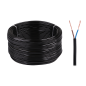 Kabel elektryczny OMYp 2x0,5 300/300V czarny
