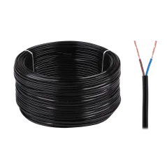 Kabel elektryczny OMYp 2x0,75 300/300V czarny