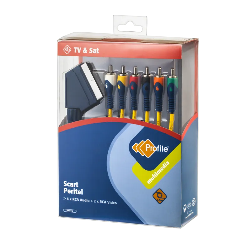 Kabel EURO - 6 x RCA 1,5m