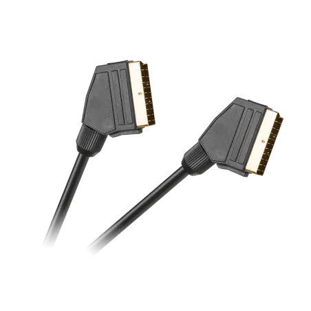 Kabel EURO - EURO 21 pin czarny HQ 1,5m