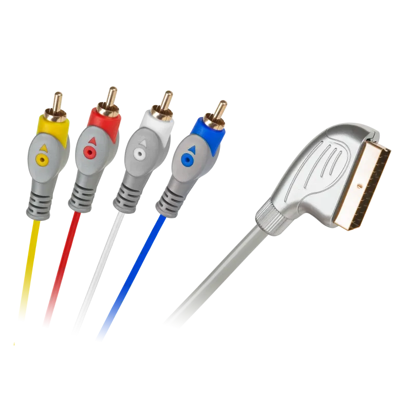 Kabel Euro-4RCA 1.5m łezka Kabel Euro-4RCA 1.5m łezka