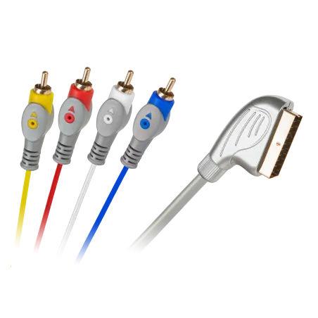 Kabel Euro-4RCA 1.5m łezka