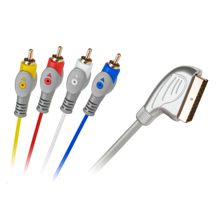 Kabel Euro-4RCA 1.5m łezka Kabel Euro-4RCA 1.5m łezka