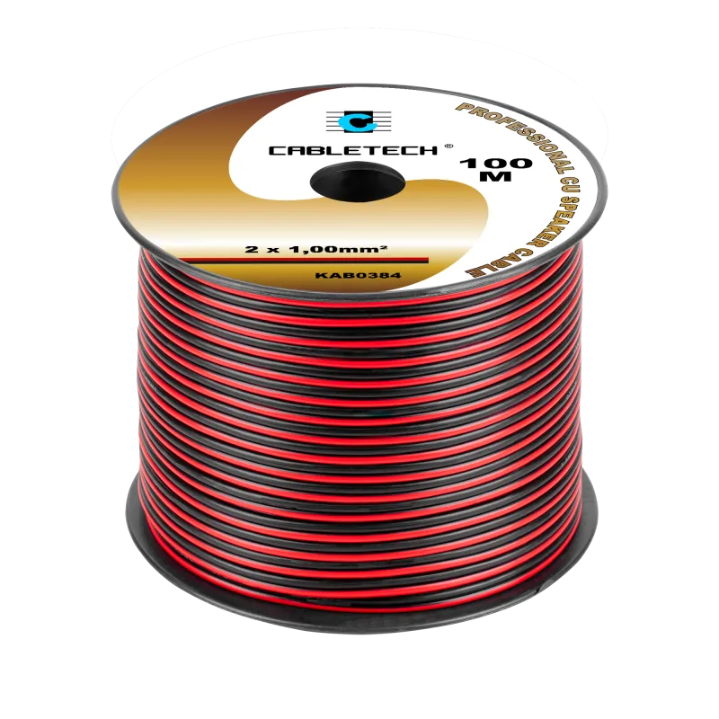 Kabel głośnikowy 1,0mm czarno-czerwony Kabel głośnikowy 1,0mm czarno-czerwony